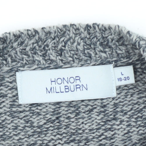 Honor Millburn Women's Grey Wool Blend Button Knit Vest L 18-20
