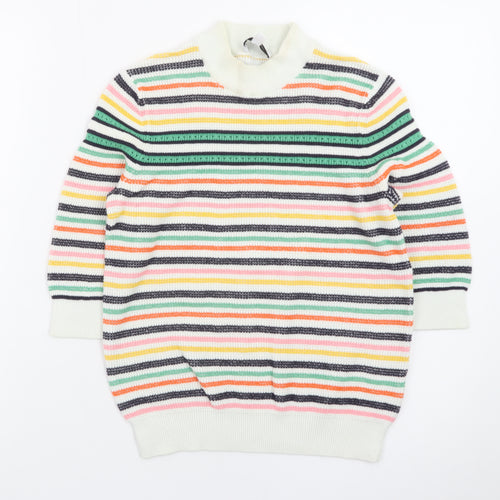 & Other Stories Women Multicoloured S Striped Mock Neck Pullover Jumper