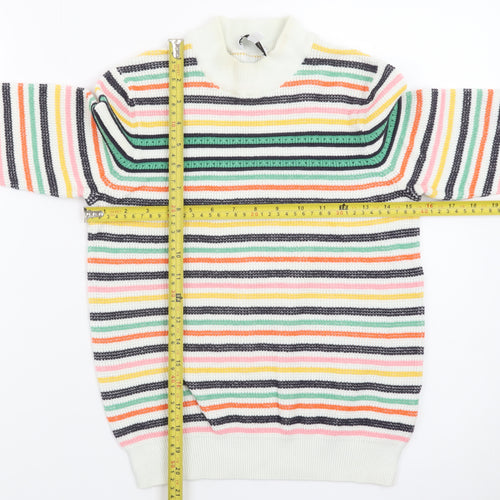 & Other Stories Women Multicoloured S Striped Mock Neck Pullover Jumper