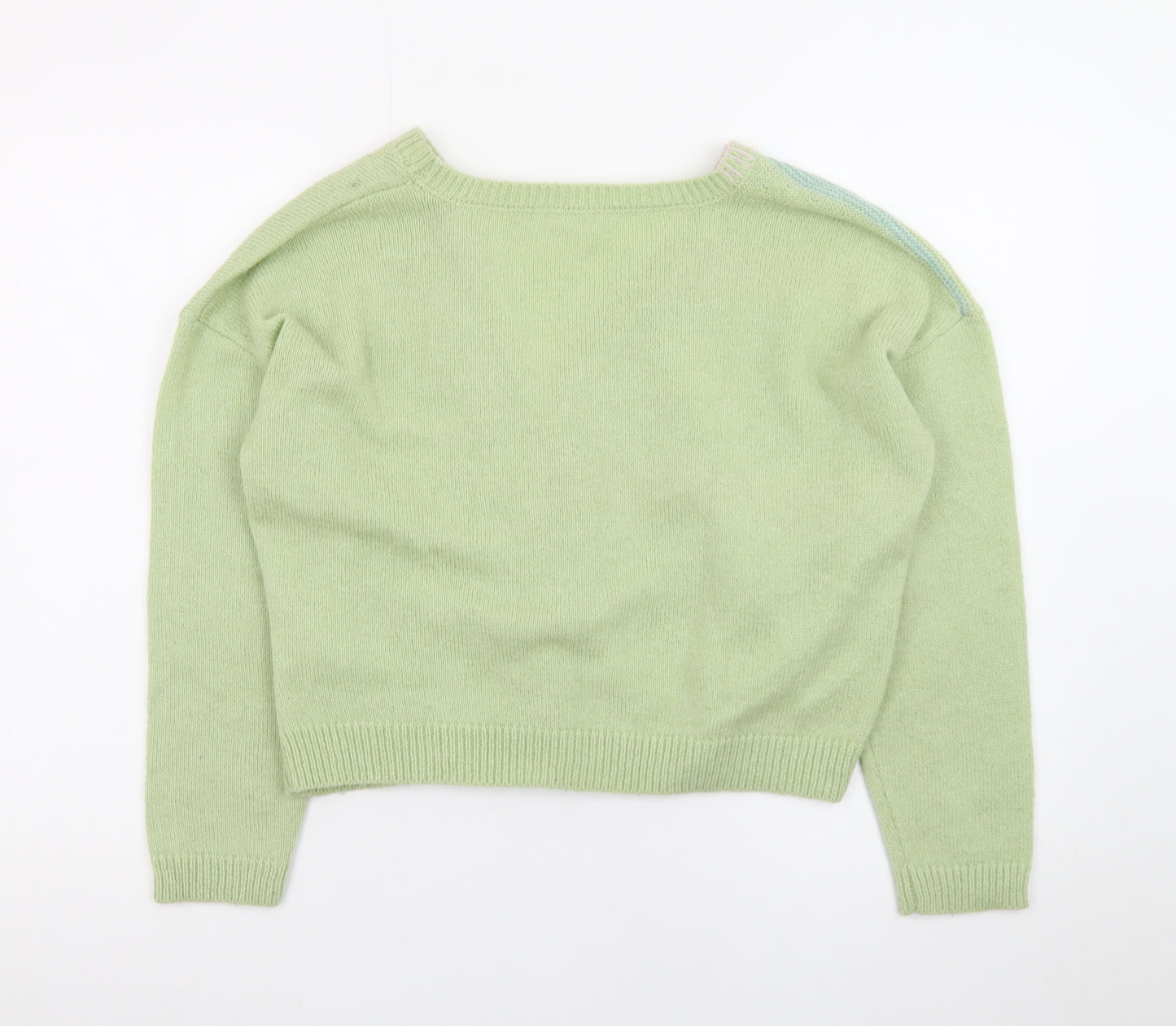 Native Youth Women Green XS Striped Button Cardigan Knit Jumper