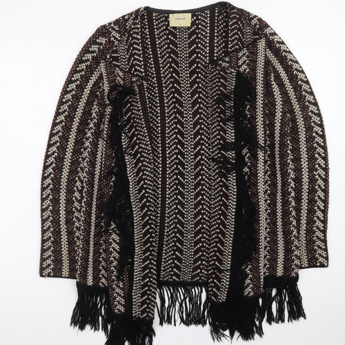 Papaya Women’s Multicoloured Fringe Open Knit Cardigan Size S