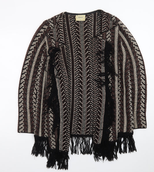 Papaya Women’s Multicoloured Fringe Open Knit Cardigan Size S