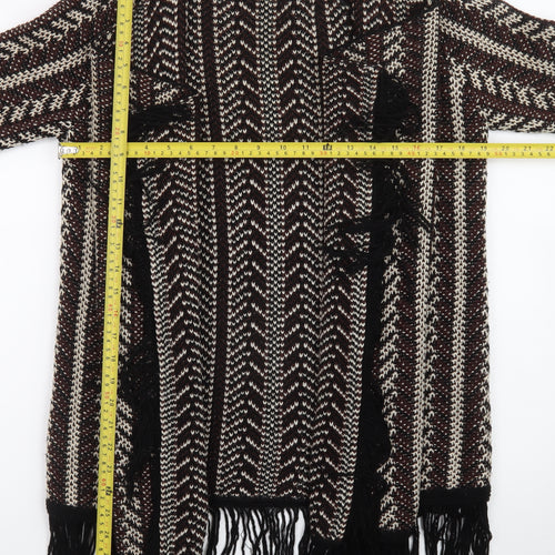 Papaya Women’s Multicoloured Fringe Open Knit Cardigan Size S