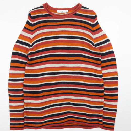 Isle Women Multicoloured 14-16 Striped Knit Jumper Dress