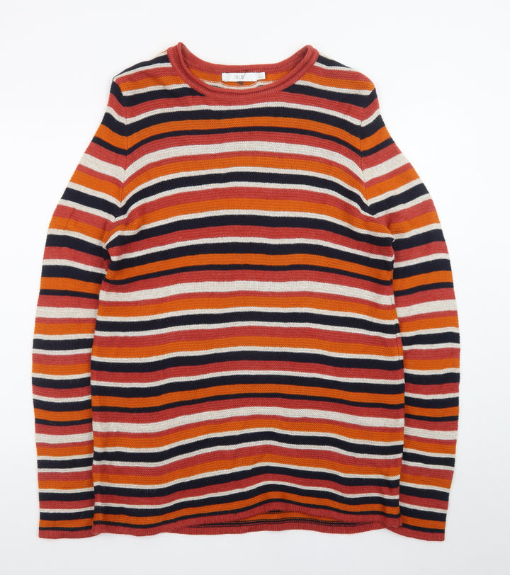 Isle Women Multicoloured 14-16 Striped Knit Jumper Dress
