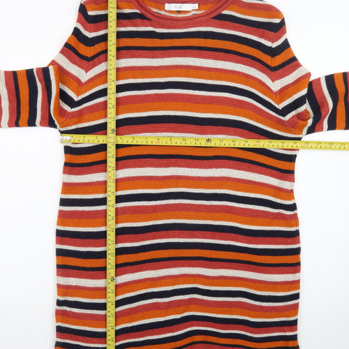 Isle Women Multicoloured 14-16 Striped Knit Jumper Dress
