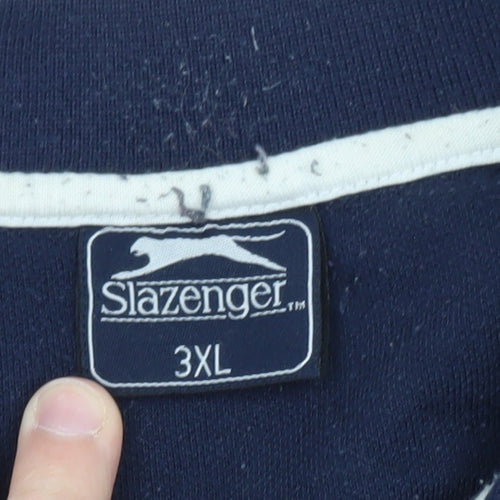 Slazenger Men’s Navy Blue 3XL Cotton Polo Shirt Classic Sports Style