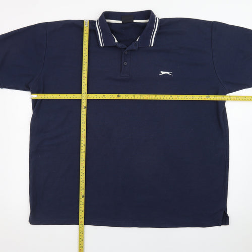 Slazenger Men’s Navy Blue 3XL Cotton Polo Shirt Classic Sports Style