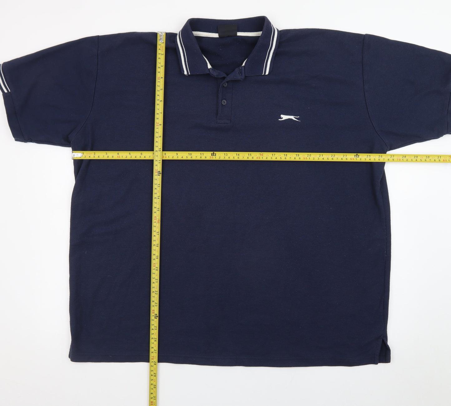 Slazenger Men’s Navy Blue 3XL Cotton Polo Shirt Classic Sports Style