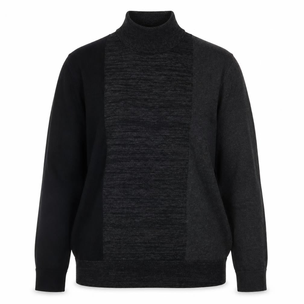 Burton Menswear London Women's Grey Black XL Roll Neck Colour Block Jumper