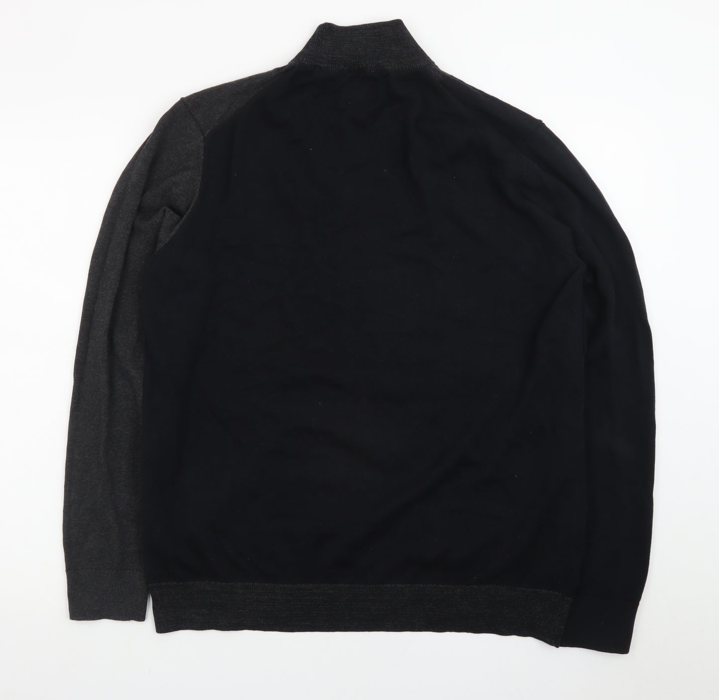 Burton Menswear London Women's Grey Black XL Roll Neck Colour Block Jumper