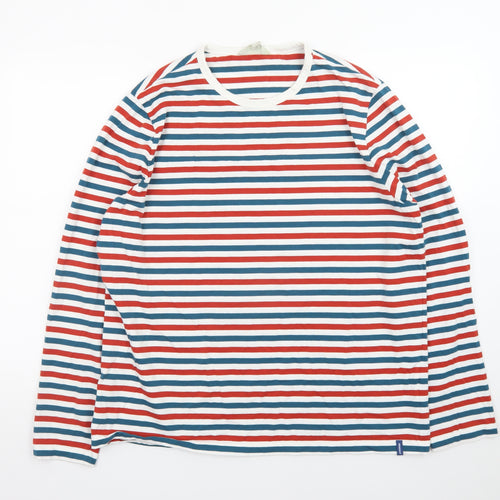 Seasalt Cornwall Men's Multicoloured Striped Long Sleeve T-Shirt L