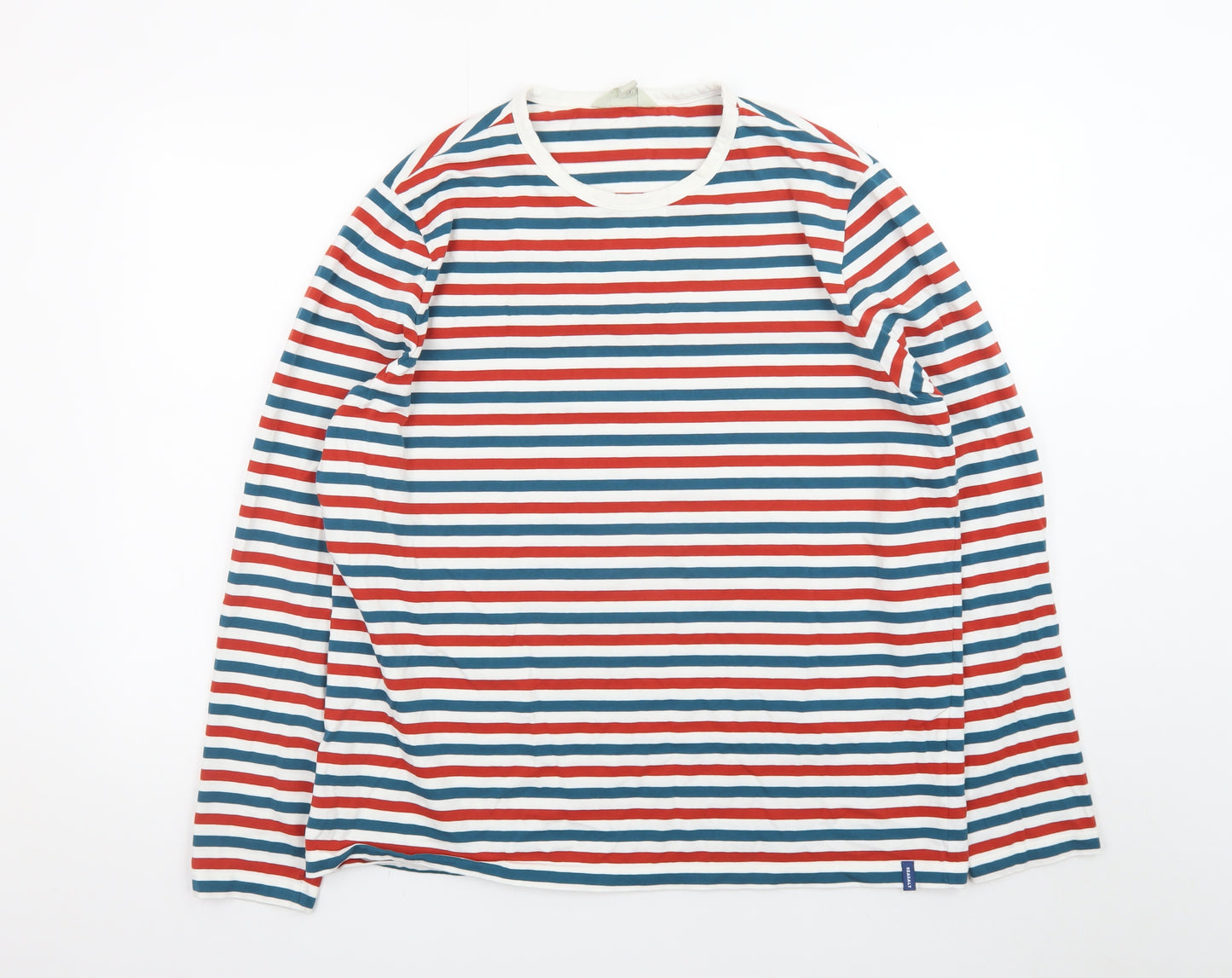 Seasalt Cornwall Men's Multicoloured Striped Long Sleeve T-Shirt L