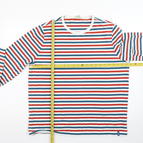 Seasalt Cornwall Men's Multicoloured Striped Long Sleeve T-Shirt L