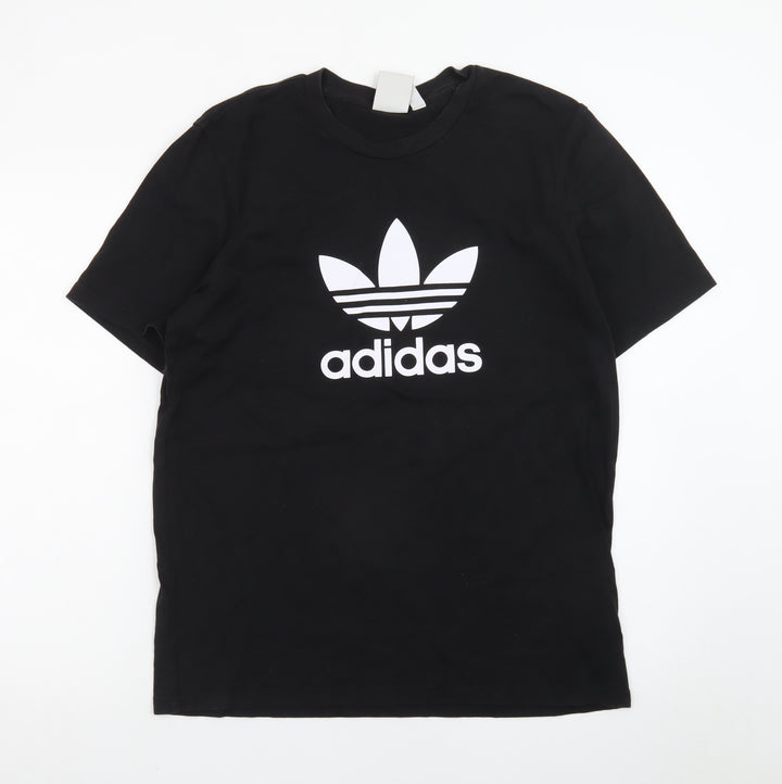 Adidas Women’s Black Classic Trefoil Logo T-Shirt Size M