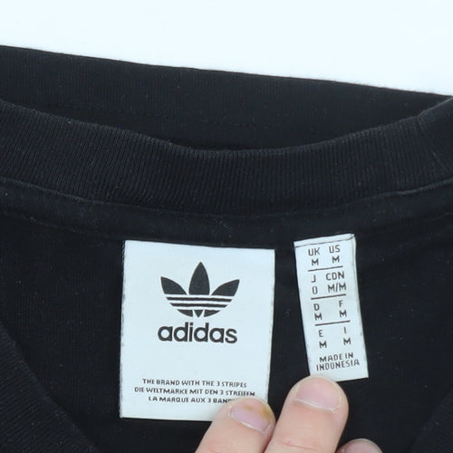 Adidas Women’s Black Classic Trefoil Logo T-Shirt Size M