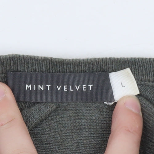 Mint Velvet Women’s Grey Snake Print Wool Blend Pullover Jumper L