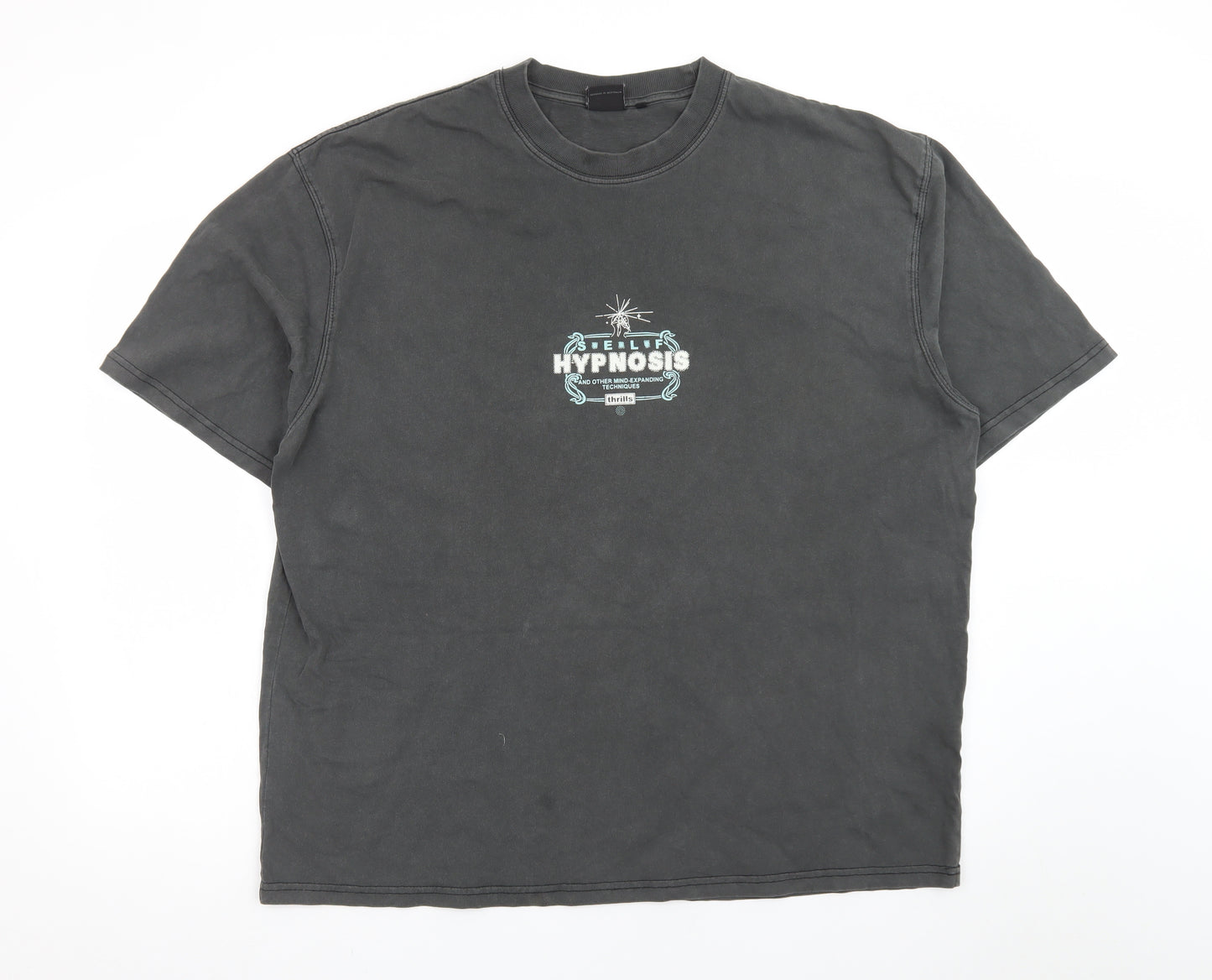 Thrills Men's Black Graphic Short Sleeve Cotton T-Shirt M