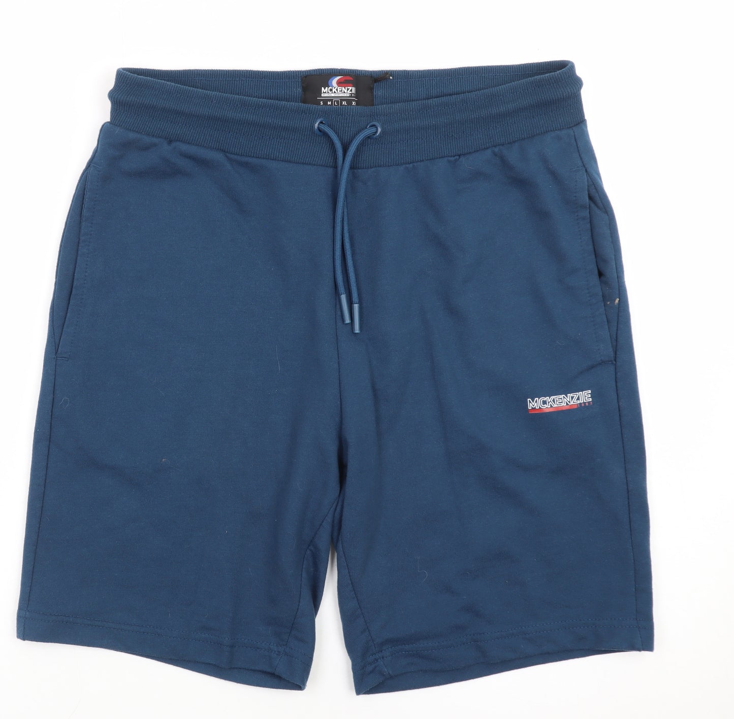 McKenzie Men's Blue L Sweat Shorts Jersey Cotton Blend