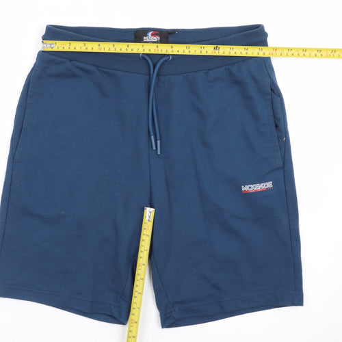 McKenzie Men's Blue L Sweat Shorts Jersey Cotton Blend