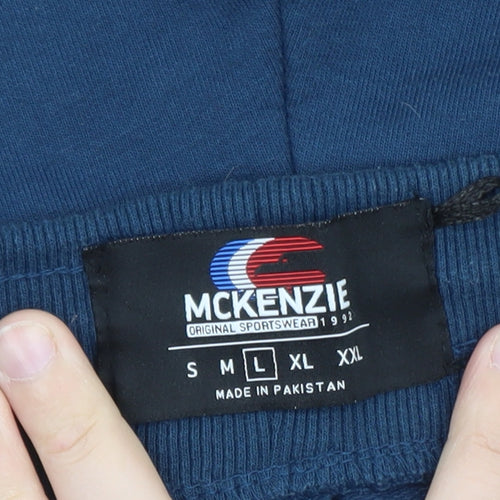 McKenzie Men's Blue L Sweat Shorts Jersey Cotton Blend
