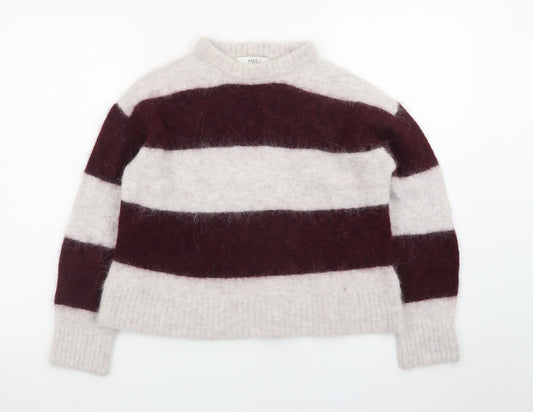 Marks and Spencer Women’s Multicoloured Small Striped Wool Mohair Pullover Jumper