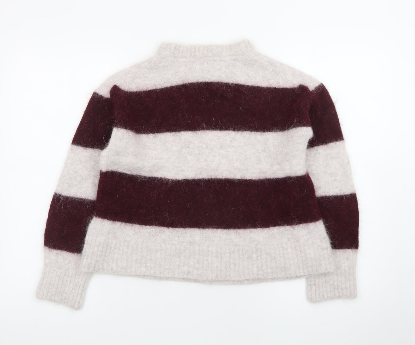 Marks and Spencer Women’s Multicoloured Small Striped Wool Mohair Pullover Jumper