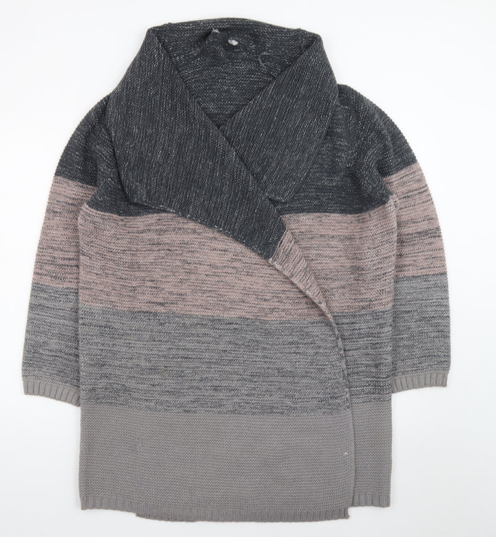 Next Women’s Grey XL Chunky Knit Open Cardigan Winter Jumper