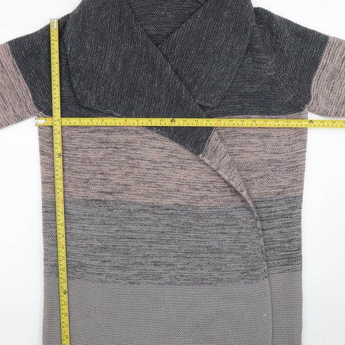 Next Women’s Grey XL Chunky Knit Open Cardigan Winter Jumper
