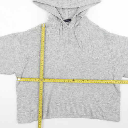 Marks and Spencer Women’s Grey Hooded Knit Jumper Size M