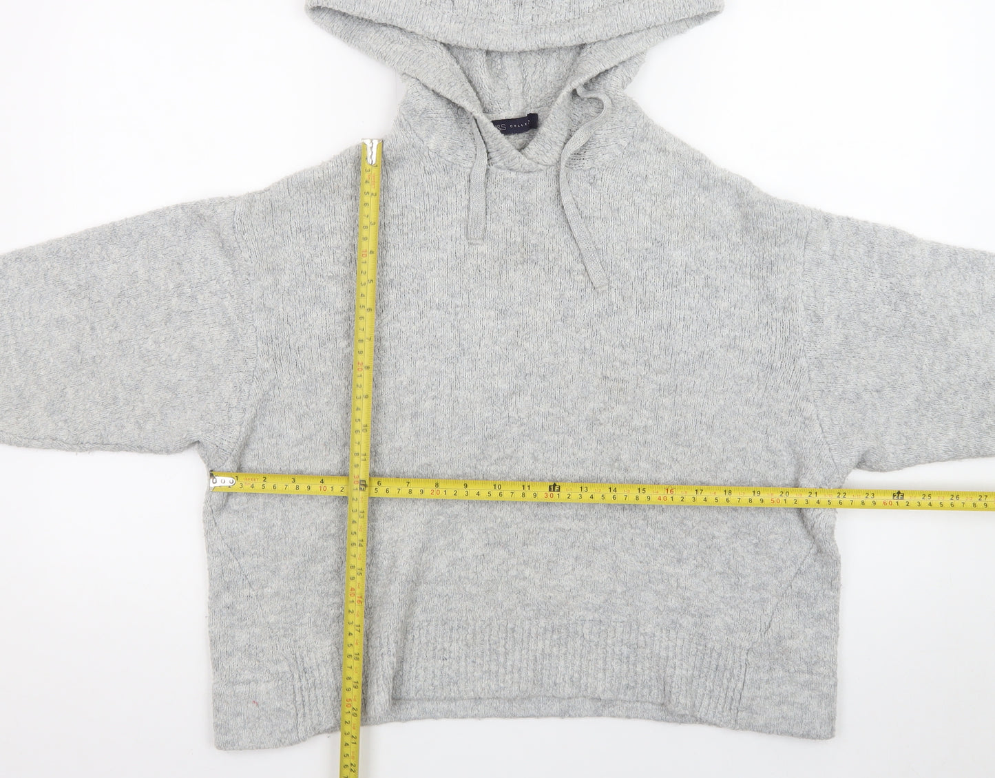 Marks and Spencer Women’s Grey Hooded Knit Jumper Size M