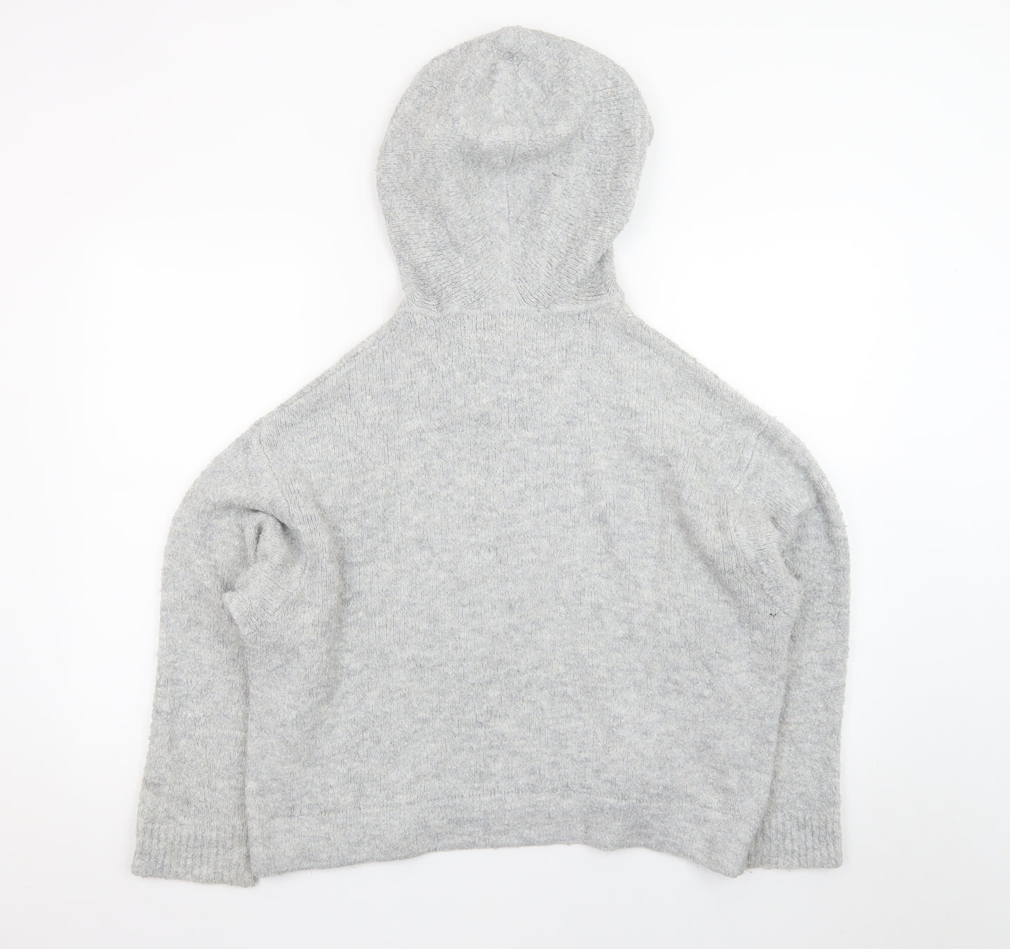 Marks and Spencer Women’s Grey Hooded Knit Jumper Size M