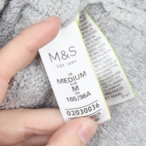 Marks and Spencer Women’s Grey Hooded Knit Jumper Size M
