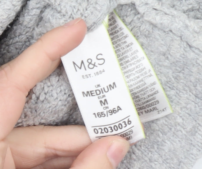 Marks and Spencer Women’s Grey Hooded Knit Jumper Size M