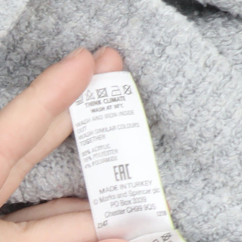 Marks and Spencer Women’s Grey Hooded Knit Jumper Size M