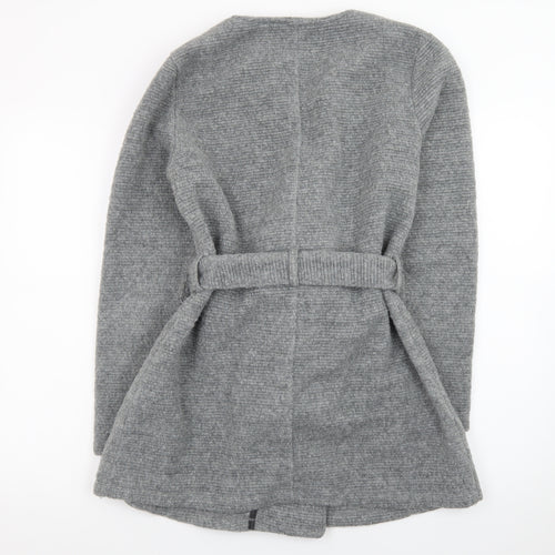 River Island Women’s Grey Belted Knit Coatigan Size 12