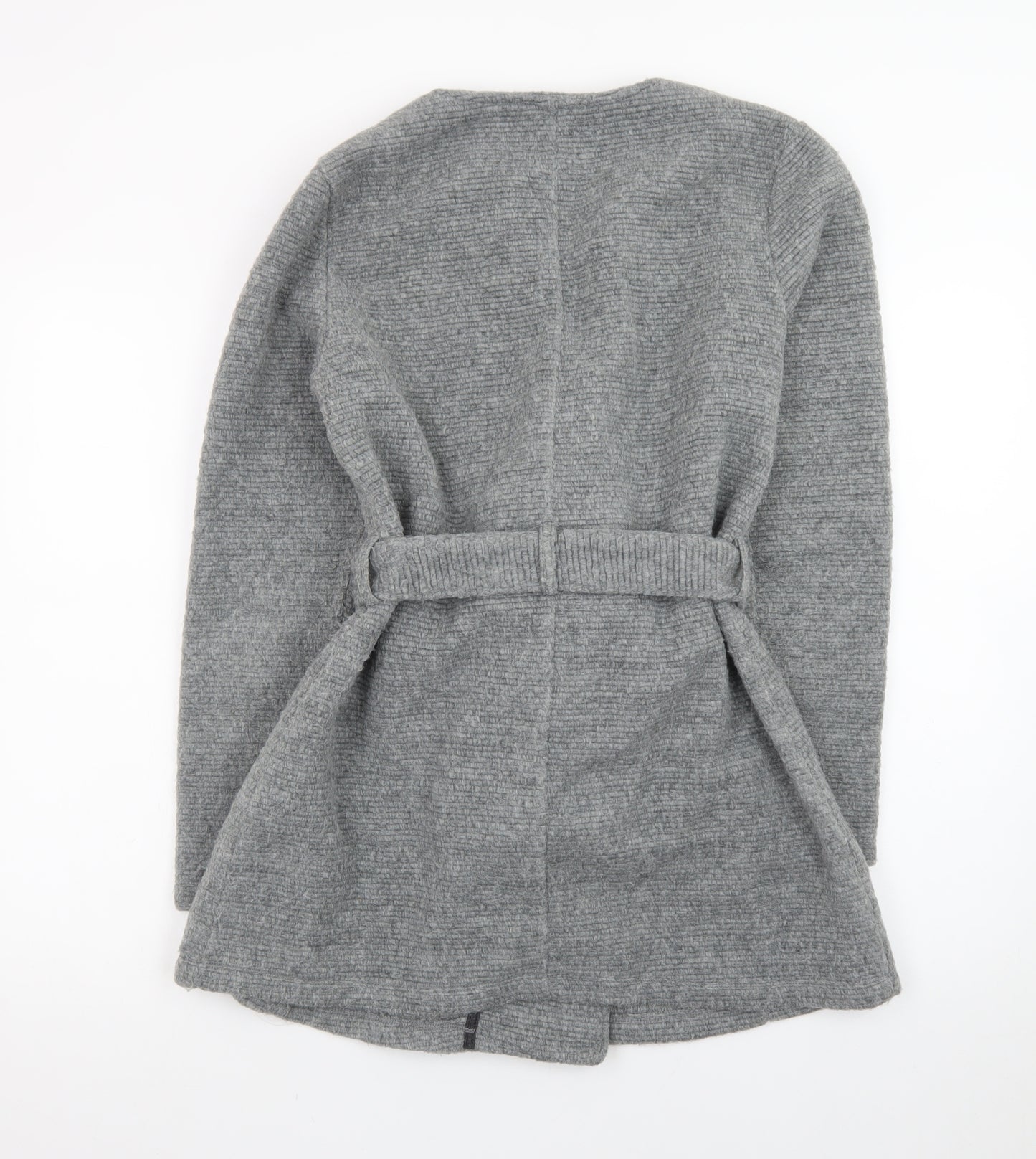 River Island Women’s Grey Belted Knit Coatigan Size 12
