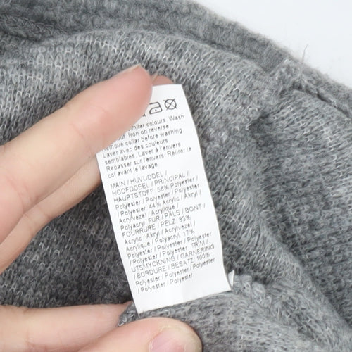 River Island Women’s Grey Belted Knit Coatigan Size 12