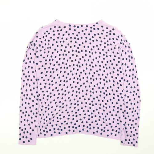 Marks and Spencer Women Purple Polka Dot Acrylic Jumper Size 14