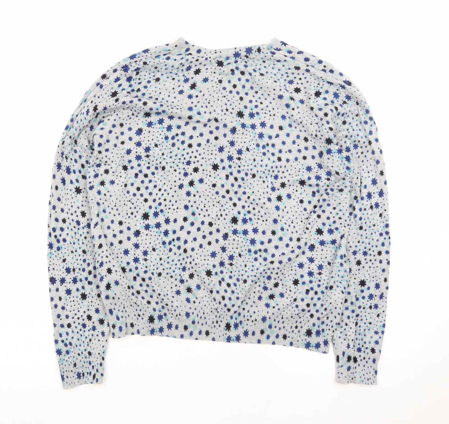 Marks and Spencer Women Blue Star Print Button-Up Cardigan Size 18