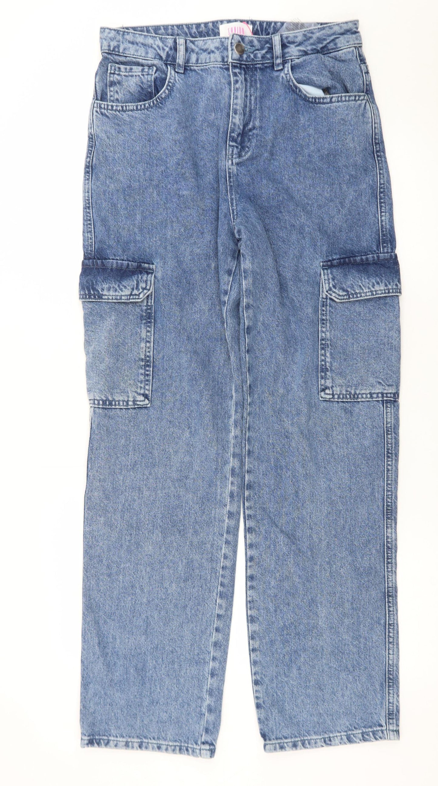 Savida Women’s Blue Cargo Denim Jeans Size 10 Regular Fit
