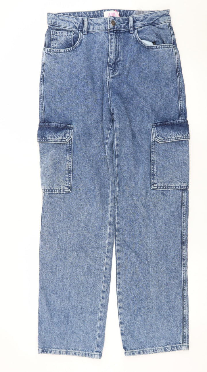 Savida Women’s Blue Cargo Denim Jeans Size 10 Regular Fit