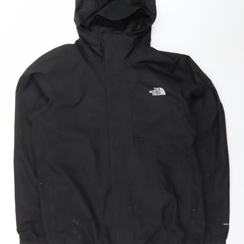 The North Face Men's Black XL Waterproof Hooded Rain Jacket