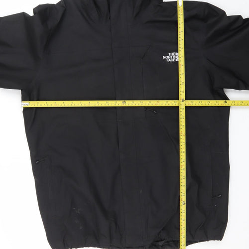 The North Face Men's Black XL Waterproof Hooded Rain Jacket