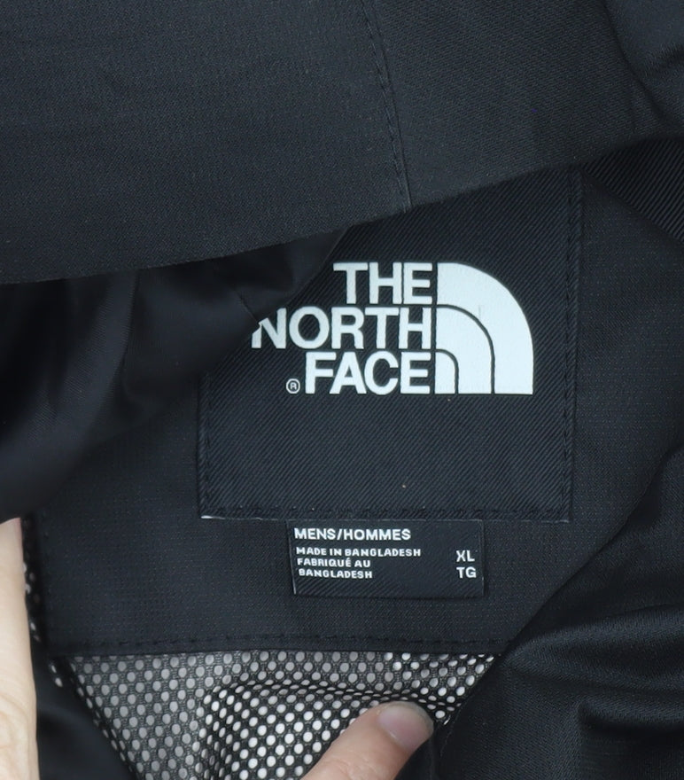 The North Face Men's Black XL Waterproof Hooded Rain Jacket