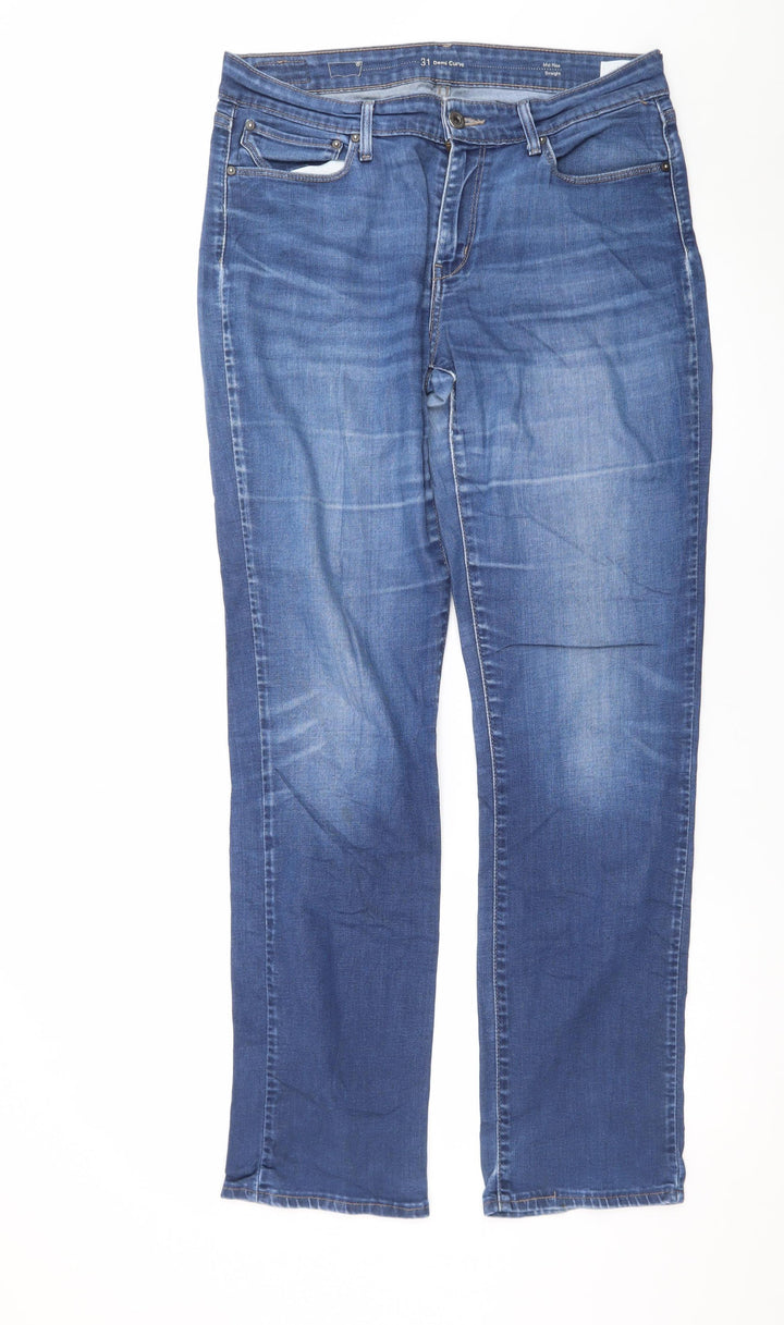 Levi's Women's Blue Straight Leg Denim Jeans Size 14 Regular
