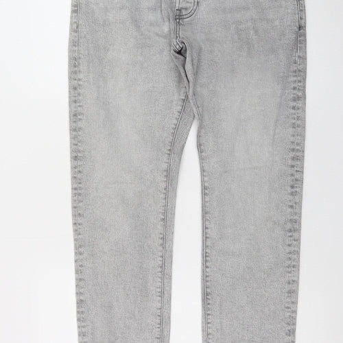 Topman Men Grey Slim Fit Jeans W32 L32 Stretch Denim