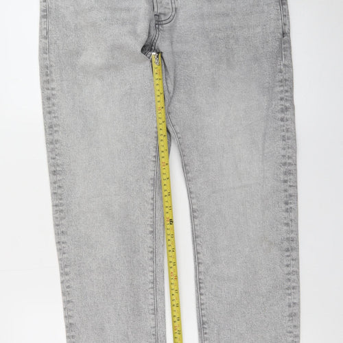 Topman Men Grey Slim Fit Jeans W32 L32 Stretch Denim