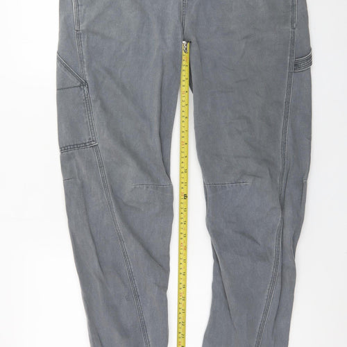River Island Men’s Grey Straight Jeans 32W 32L Denim Cargo Style