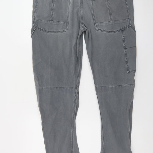 River Island Men’s Grey Straight Jeans 32W 32L Denim Cargo Style